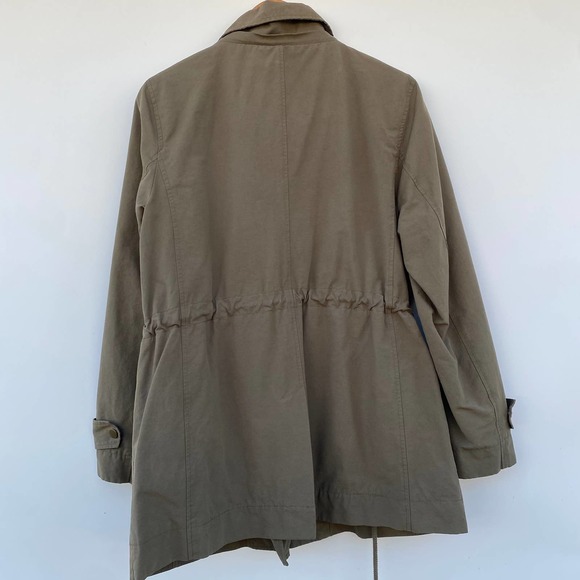 Loft Army Green Drawstring Utility Jacket womens size L - Picture 5 of 10